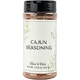 Olive & Vine Cajun Seasoning, Spicy Flavor, For Grilling & Gumbo, Rich Tradition, Authentic Taste, For Global Recipes (12.8 Ounce)