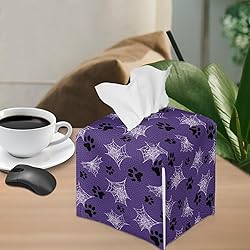 Talayituse Spider Web Print Tissue Box Cover Dog