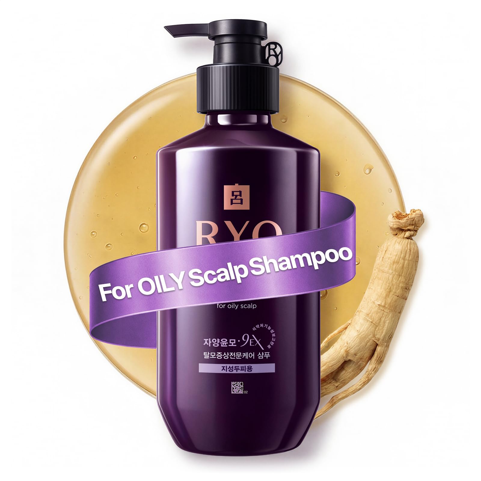Ryoe Korean Jayang Shampoo for Oily Scalp Purple 400ml
