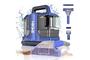 HIKINS Carpet Cleaner Machine,18Kpa Portable Upholstery Cleaner Machine,500W Couch Cleaner with Tough Stain Tool&Wide Path Tool, Upholstery Deep Cleaner for Furniture, PetStain, Car,16.4ft Cord