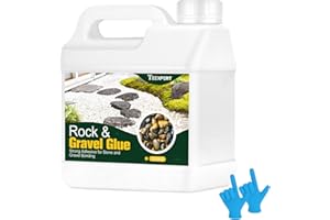 Teexpert 30.5OZ Rock Glue for Landscaping - Strong Gravel & Stone Adhesive for Walkways, Yards, Patios, and Driveways