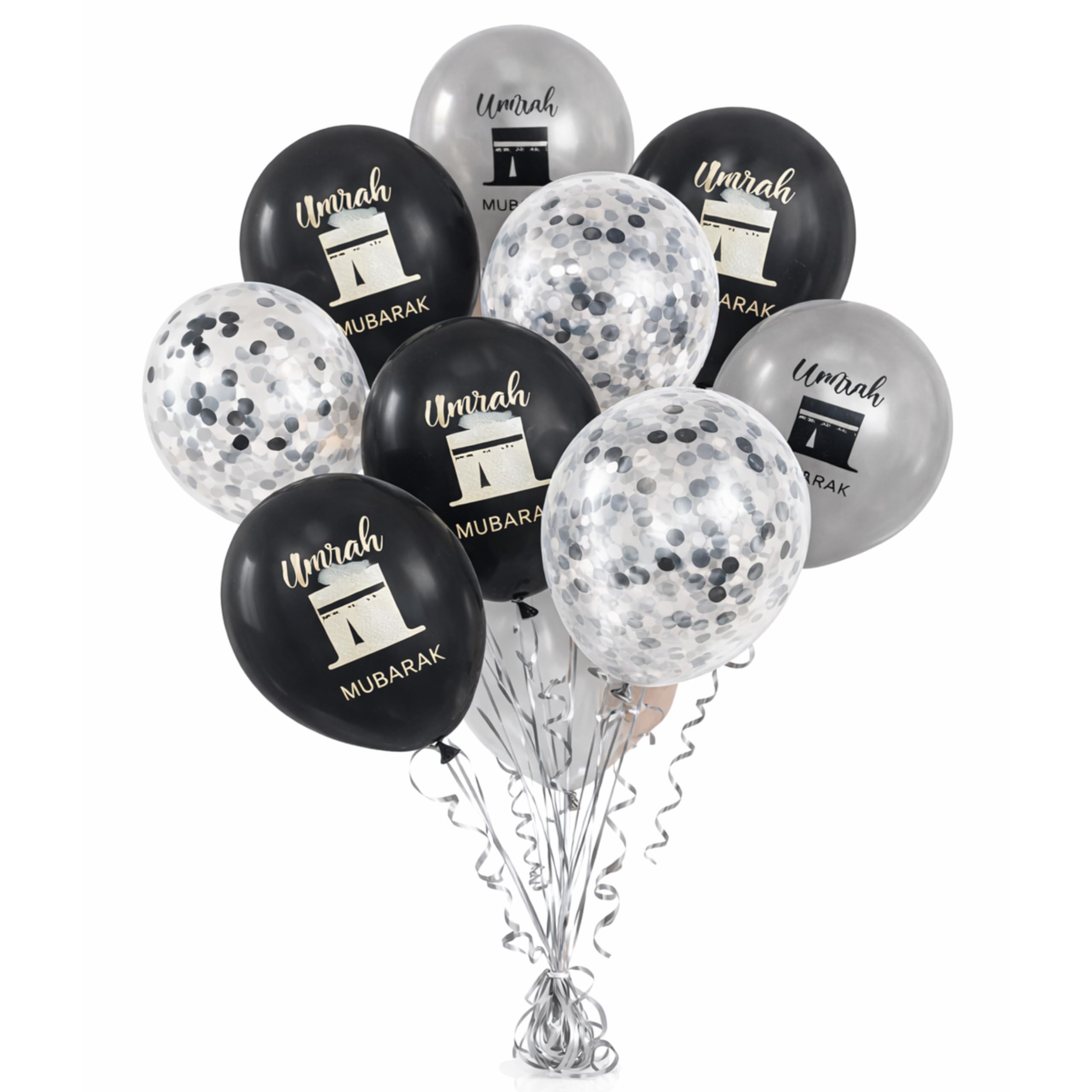 15 pcs umrah mubarak latex balloons
