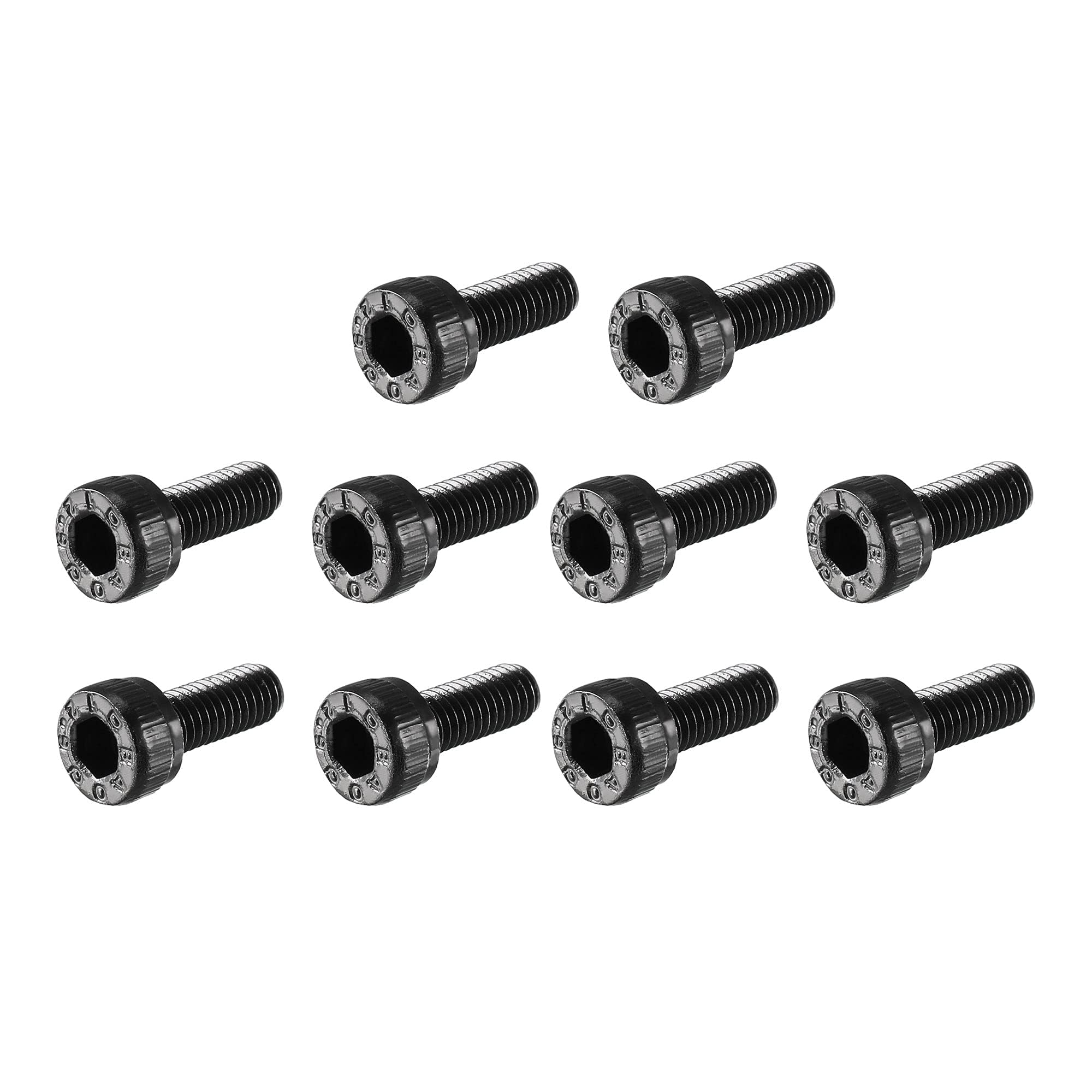 TOP-VIGOR 100Pcs Hexagon Socket Head Cap Screws, M3 x 12mm 12.9 Alloy Steel Replacement Machine Fastener Screws, Fully Thread for Bicycle Motorcycle Repair, Professionals Landlords Repairmen, Black