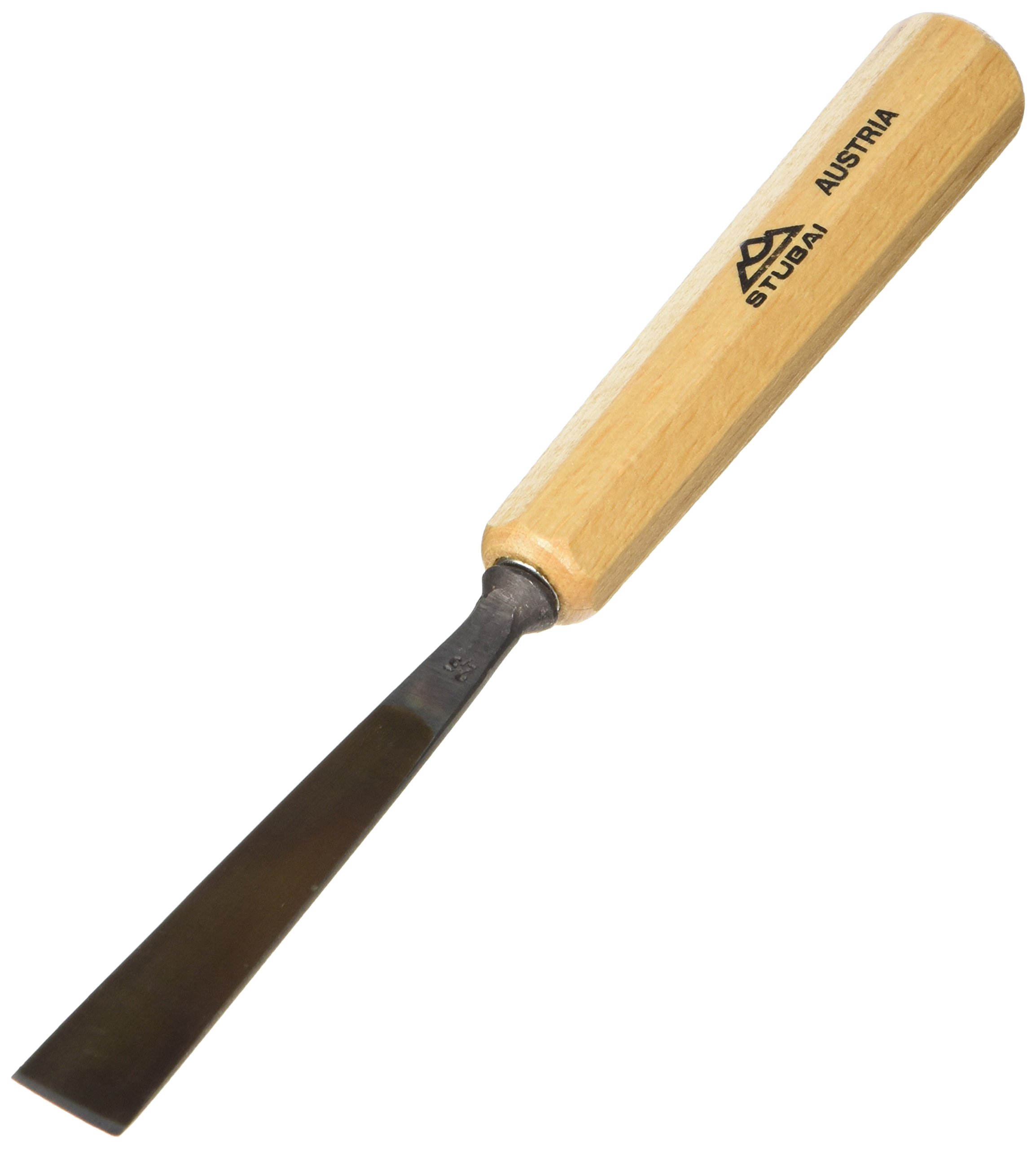Stubai 524816 Type 2,5 Woodcarving Chisel with Wooden Handle, Gold/Beige, 16 mm
