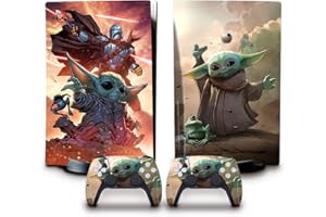PEYANZ Skin Compatible with P.S.5 Console(Disk Edition) and Controllers Vinyl Sticker, Durable, Scratch Resistant, Bubble-Free
