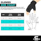 SAWANS Fingerless Working Gloves Men Performance Heavy Duty Black Large view 9