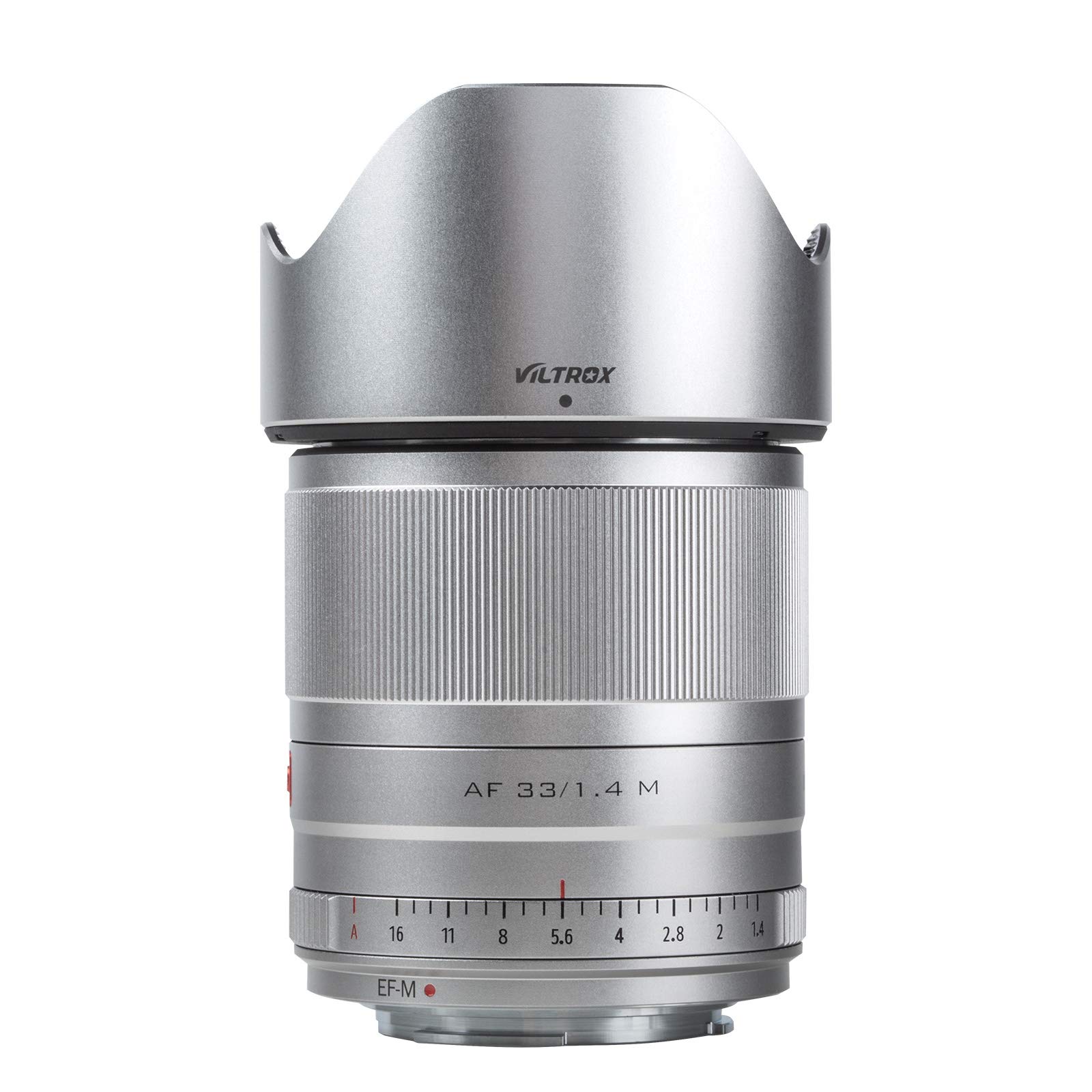 VILTROX 33mm f1.4 EF-M mount Prime Lens compatible with Canon EOS M3 M5 M10 M50 M100 M6 II(STM Auto Focus APS-C), Silver