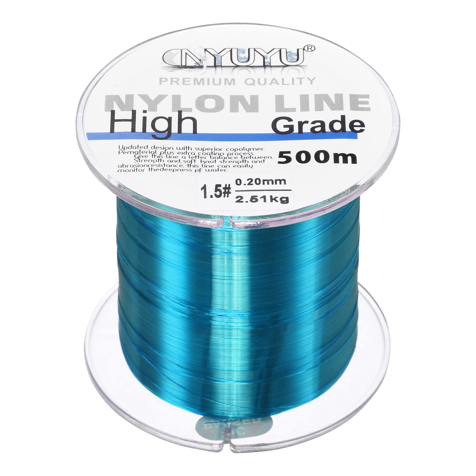 PATIKIL 547Yard/1640FT Nylon Fishing Line, 6Lb Monofilament String Wire Fluorocarbon Coated for DIY Craft Hanging Decoration, Sky Blue
