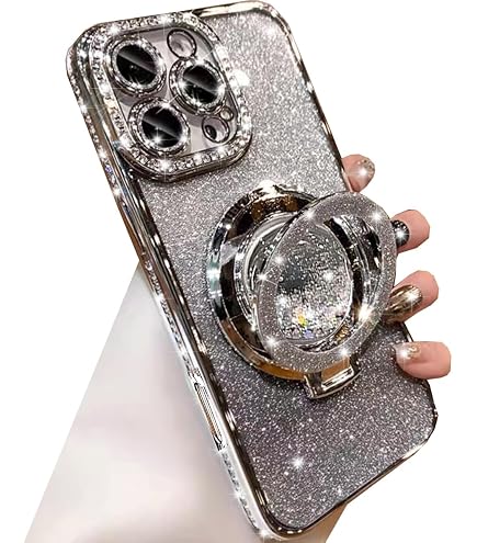 Amazon.com: Changjia Magnetic Kickstand Glitter Case for iPhone 16