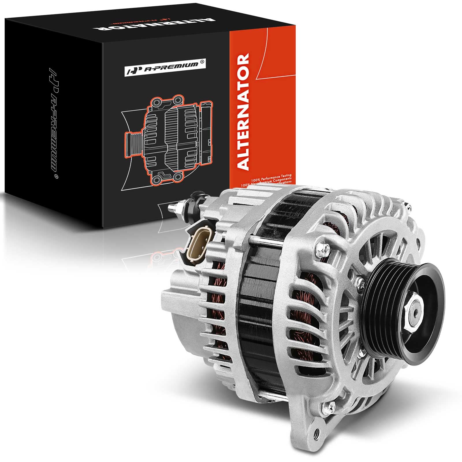 Photo 1 of A-Premium Alternator Compatible with Infiniti G25 2011 2012 2.5L, M35 2006 2007 2008 V6 3.5L, 12V 150A CW 6-Groove Pulley, Replace# 23100-EG010