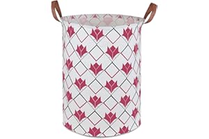 BOOHIT Storage Baskets,Canvas Fabric Laundry Hamper-Collapsible Storage Bin with Handles,Toy Organizer Bin for Kid's Room,Office,Nursery Hamper (Racing Flag Triangle) (Checkered Fox)