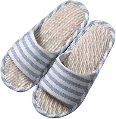 striped slippers