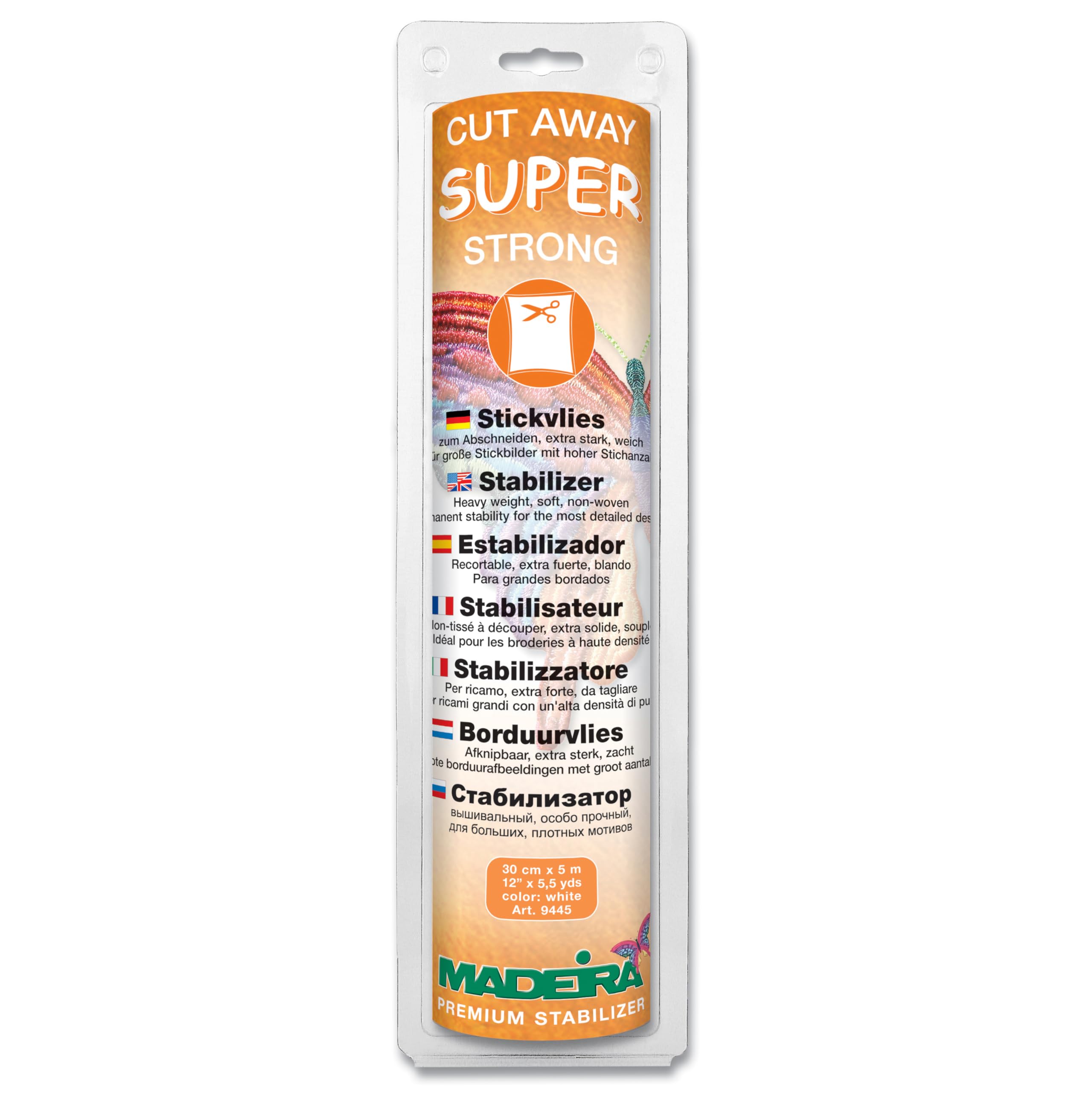 Madeira 20990220 Super Strong Cut Away Stabilizer, White