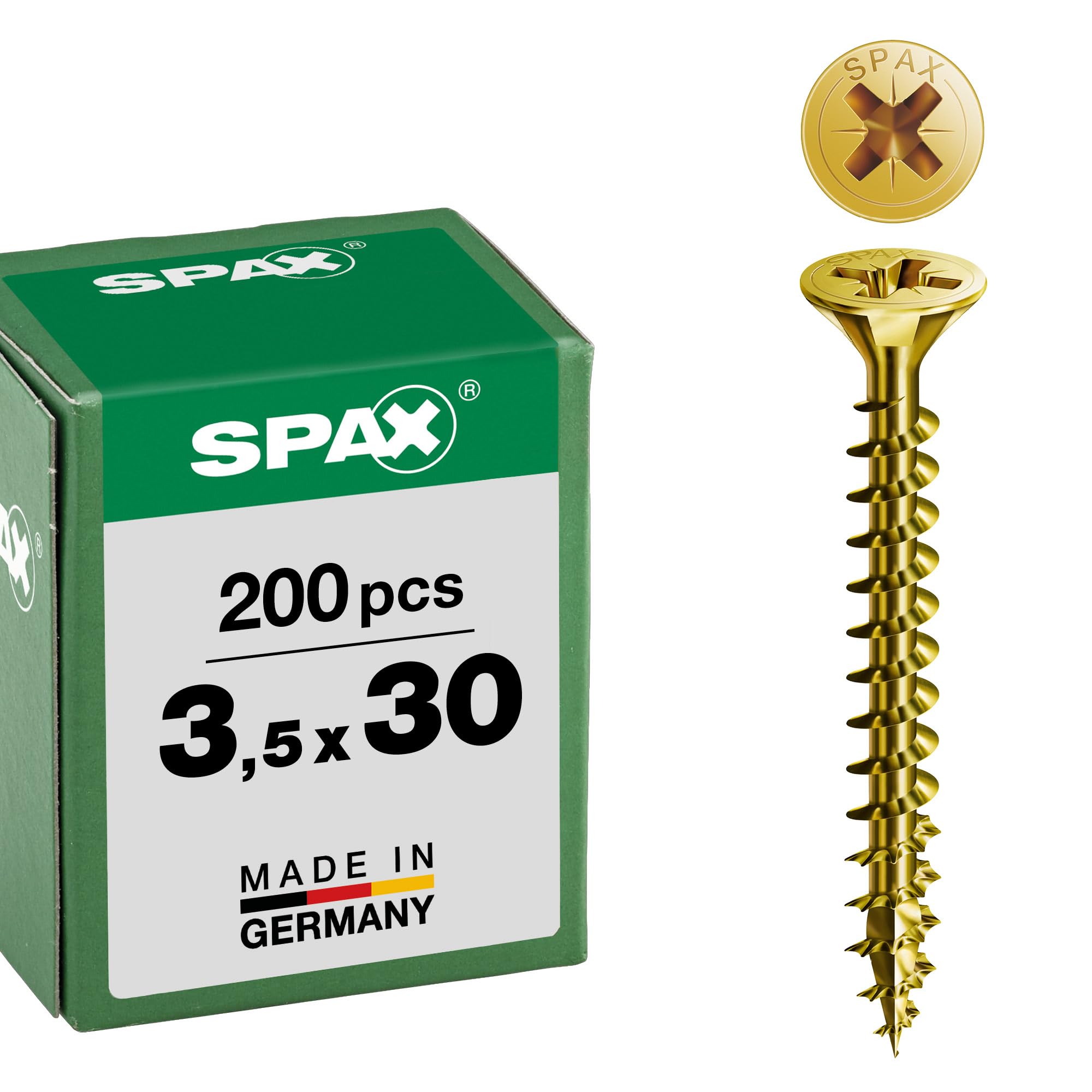 Spax – Universal Screw Countersunk Head Phillips Z 4Cut Full Thread Galvanized Passivated A2L – 1081020350123, 1081020350303 — image 1