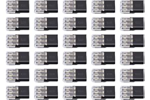 WALFRONT 30 Pack Wire Connectors for 18-16AWG LED Strip Lights 3 Pin Quick Plug in Connectors with Locking Buckle 3mm Hole Di