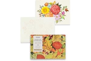 Grabie Watercolor Coloring Book, 15 Sheets A5 (8.3 x 5.8),Watercolor Book for Adults: Ignite Your Artistic Expression on 100% Cotton Paper (Autumn-Themed)