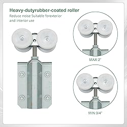 DIYHD 8FT Raw Material Galvanized Box Track Sliding