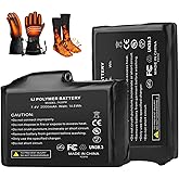 Whsahans 7.4V Battery Pack for Heated Gloves Socks, USB Charging Cable Rechargable Lithium Polymer Batteries for Heated Gloves Socks Hats Mittens Heating Pad (2000mah, 2)