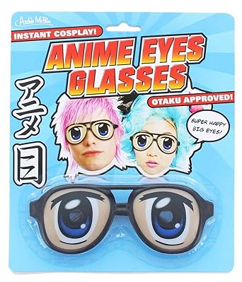 Amazon Com Accoutrements Archie Mcphee Anime Eyes Glasses Novelty