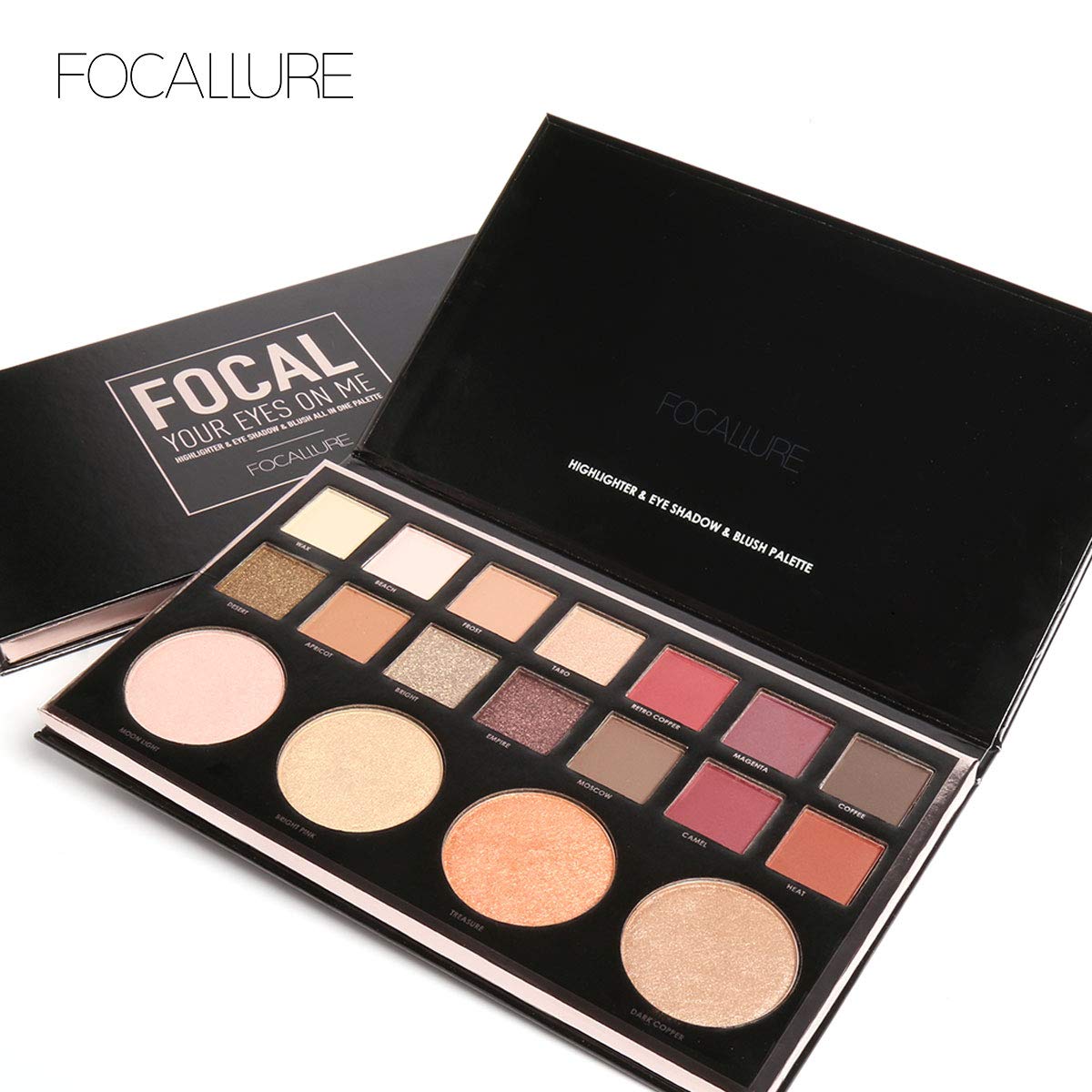 eyeshadow palette with highlighter