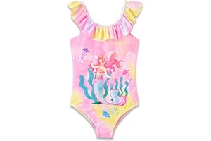 Dvenki Girls Mermaid Floral Swimsuit Bathing Suit Size 2T-10 Toddler, Little & Big Kids