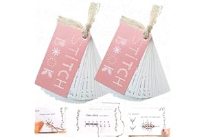 SPICSSA 2 Pcs Creative Mini Sewing Book Embroidery for Beginners, Elevate Your Sewing Skills for Embroidery with Video tutorials