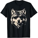 Funny Wolf Cool Rock and Roll Graphic T-Shirt