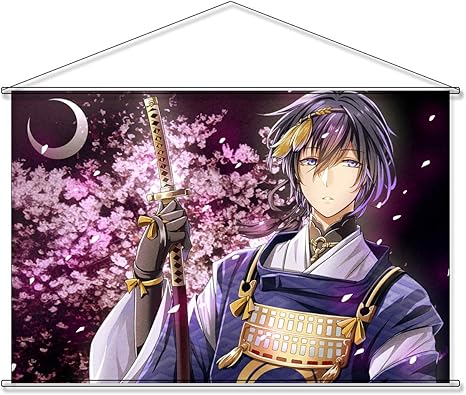 Amazon Co Jp Nijigen Club タペストリー 刀剣乱舞 とうけんらんぶ Online 三日月宗近 ポスター 掛ける絵 巻物 軸物 アニメ 漫画 可愛い アニメ おしゃれ 萌え カスタム可能 90cmx60cm ホビー 通販