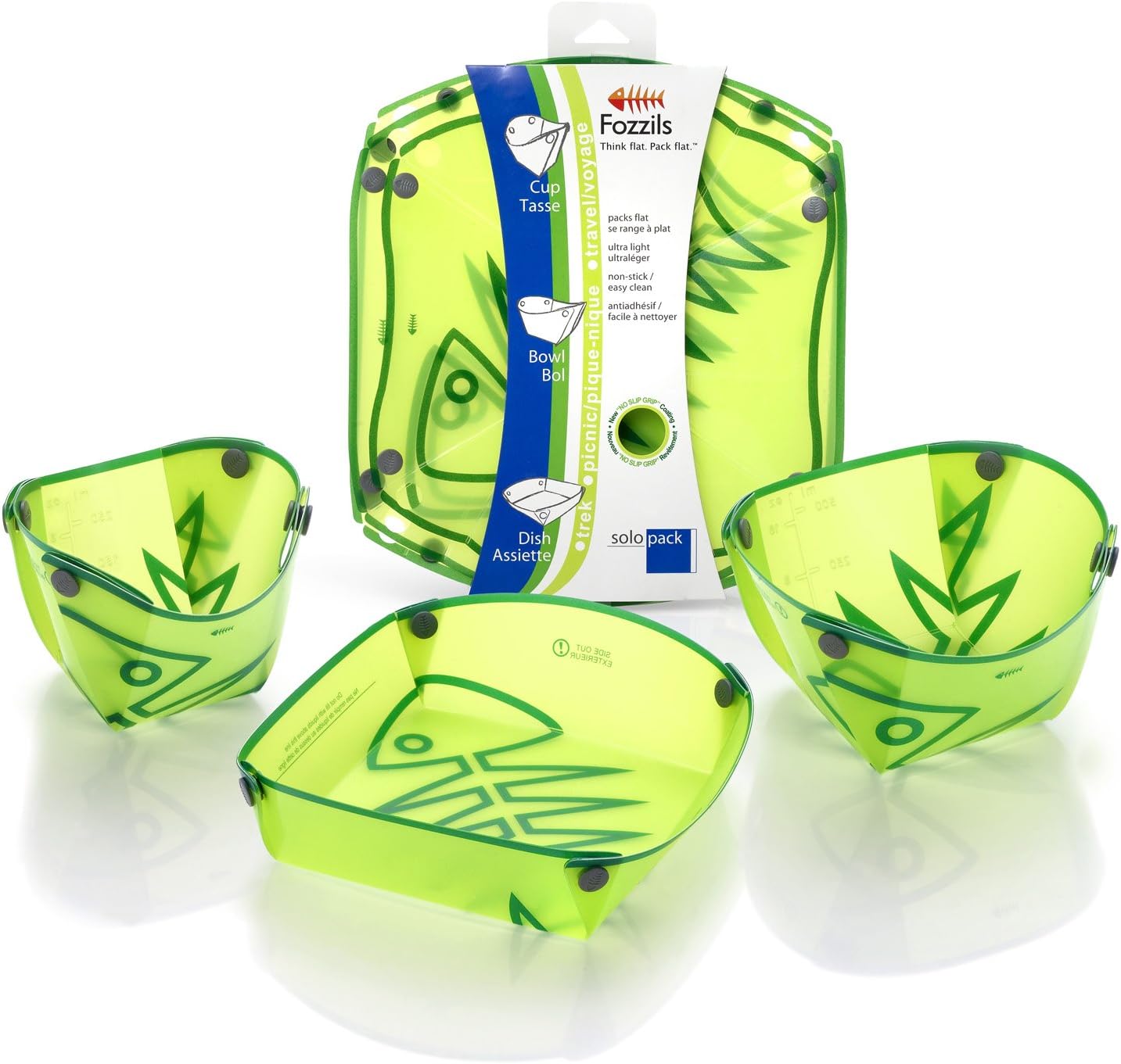 Fozzils Solo Pack (Cup, Bowl, Dish) - Spring Green