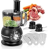 Smart Upgraded Food Processor 12 Cup, Electric Food Chopper Slicer with French-Fry Slicing Shredding Chopping Kneading Cutter, For Meat, Vegetable, Fries, Cheese, Meat & Veggie Prep, Puree
