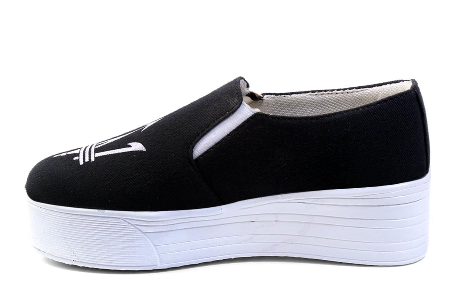 red rose women's black casual shoe