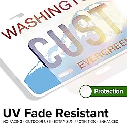 Custom Washington License Plate, Personalized