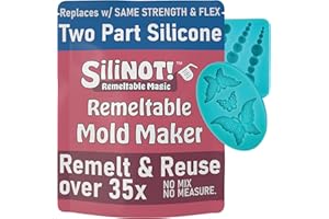 SILINOT! Remeltable Silicone Mold Making Kit 16oz. - Easier Than Silicone Mold Maker. Reuse 30x, No Mix, Non-Toxic, Food-Contact Safe for Plaster, Resin, Epoxy, Chocolate, Wax & Soap Mold