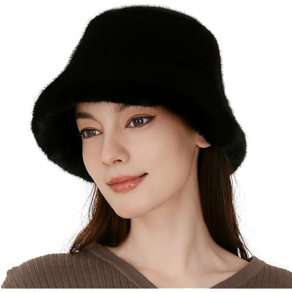 Sherpa Faux Fur Reversible Bucket Hat for Women - Winter  display picture 3