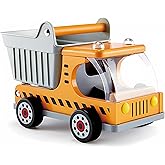 Hape Wooden Dump Truck| Pretend Play Construction Vehicle Toys for Toddlers