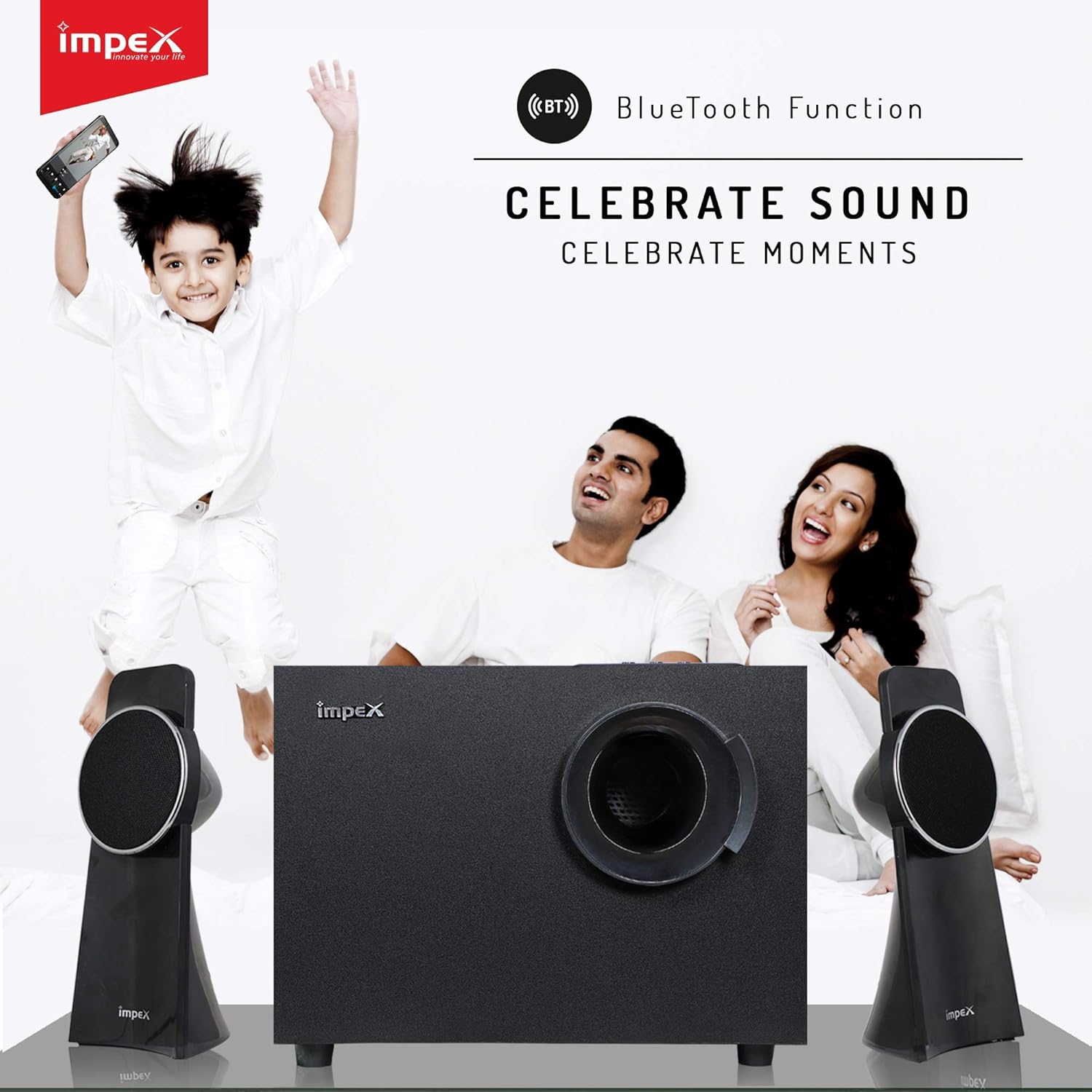 impex spinto 2.1 bluetooth speakers