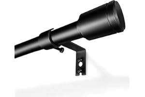 EDIDONSON 5/8” Diameter Curtain Rods 30-90 Inch, for 30-84 Inch Windows, Adjustable Splicing Black Curtain Rods for Windows with Brackets, Window Treatment Rod Long Small Curtains Rod