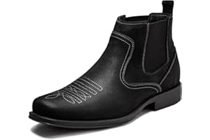ARCBROTHERS Men's Western Chelsea Cowboy Boots Square Toe, All-Weather Slip On Casual Boots for Ultimate Comfort & Durability