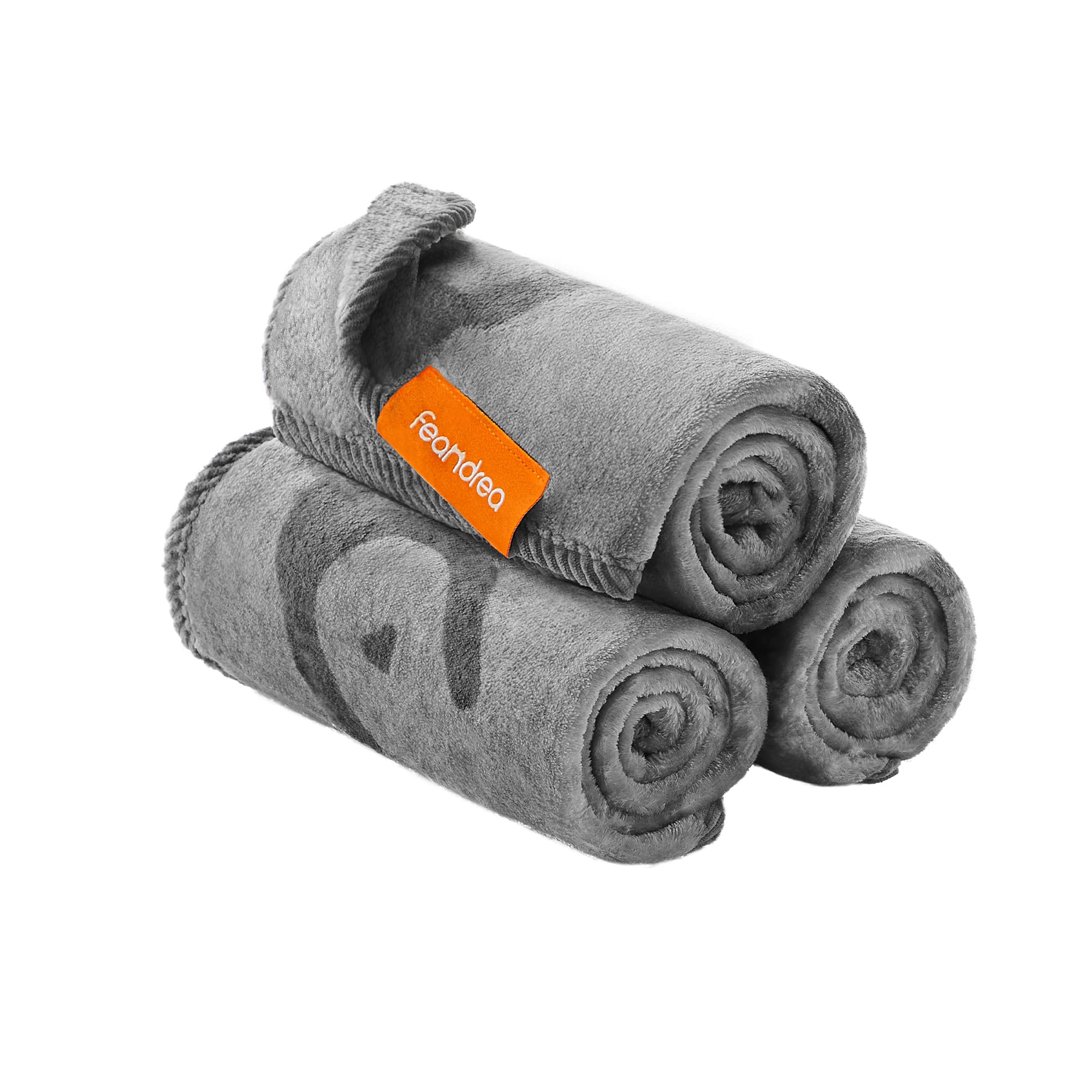 Feandrea Pet Blankets, 3-Pack Dog Blankets Washable, S, 73 x 63 cm, for Cats and Miniature Dogs, Flannel Dog Couch Cover Protector, Slate Grey PPB012G01