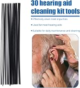 Gosknor 15 Pcs Hearing Aid Pipe Cleaners ABS Black 9cm Hearing Aid Tools view 3