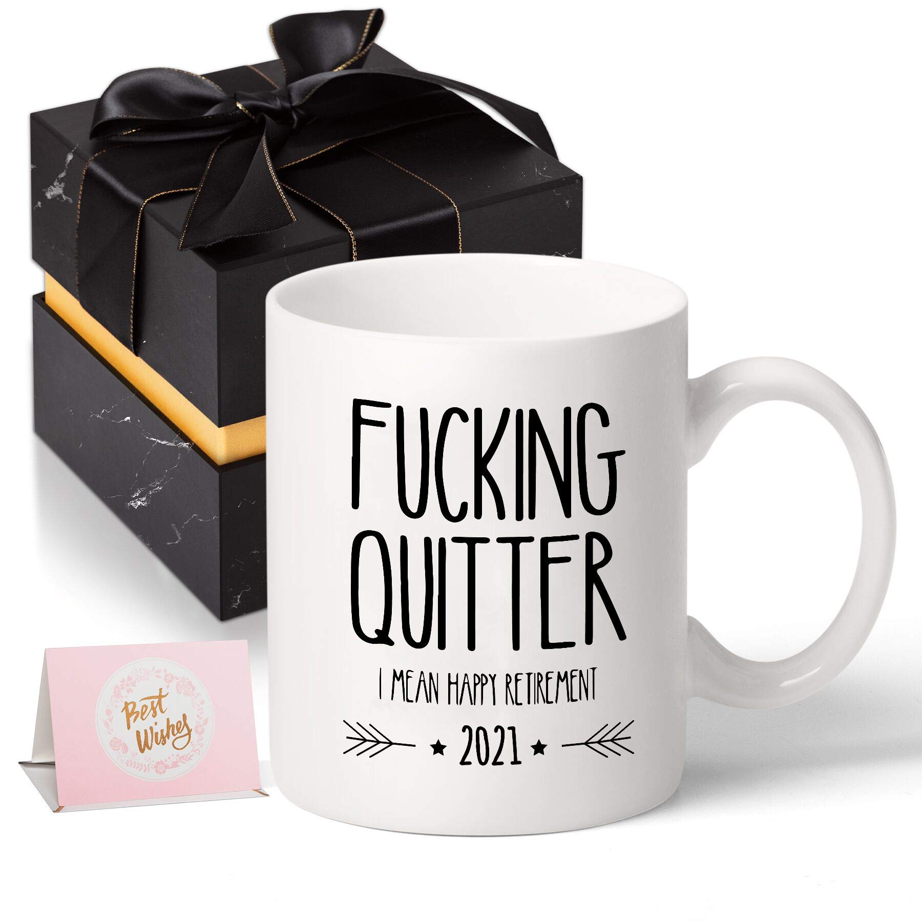 Funny Retirement Gifts for Men WomenQuitter I Mean Happy Retirement