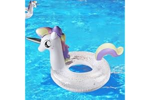 CICITOYWO Toddler Pool Floats, Kids Adult Inflatable Float Raft with Handle, Water Swim Beach Floaties Toys Party Supplies, Baby Swimming Ring for 2-8 Years Old Kid
