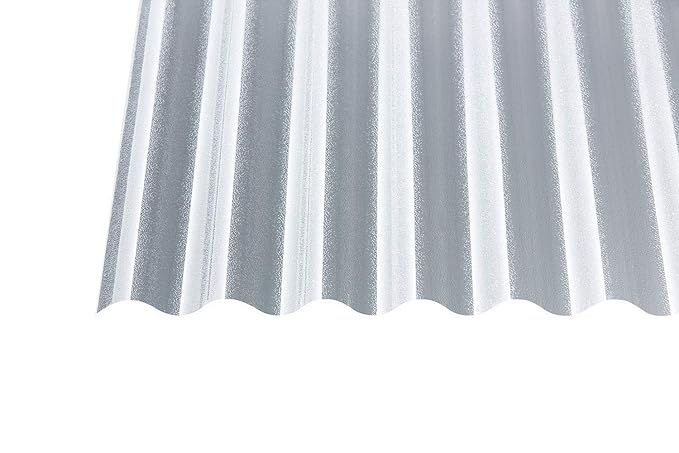 Acryl Wellplatten Profilplatten Sinus 76/18 C-Struktur klar 3 mm (4000 x 1045 x 3 mm)