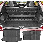 powoq Cargo Mat Compatible with 2024-2026 Subaru Crosstrek Impreza Trunk Mat Backrest Cargo Liner TPE Trunk Liner Replacement for 2024-2026 Subaru Crosstrek Accessories