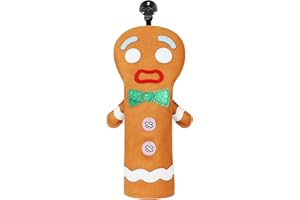 LZFAN Funny Golf Club Head Cover Driver Headcover Fairway Wood Headcover Hybrid Club Head Cover Brown Monster Cookie
