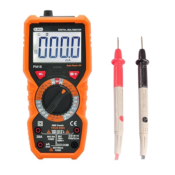 [Digital Multimeters]Dr.meter Digital Multimeter Trms 6000 Counts Tester Non-Contact Voltage Detection Multi Meter, PM18