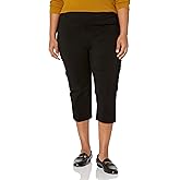 Briggs New York Womens Plus-Size Pull on Capri L Pocket