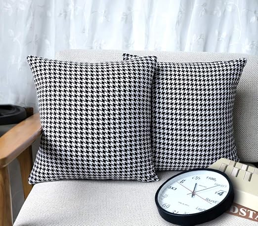 Amazon Com Sambosk Set Of 2 Houndstooth Throw Pillow Case Cushion