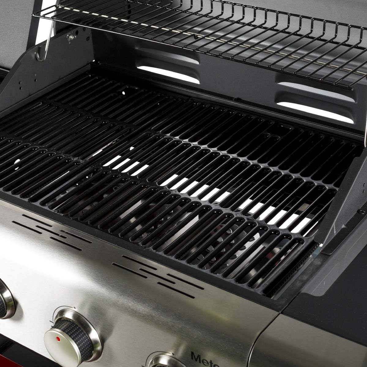 Red Robert Dyas Outback Meteor 4Burner Hybrid Gas & Charcoal BBQ