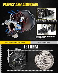 RAMJET4X4 LED Fog Lights Assembly DOT Driving Fog